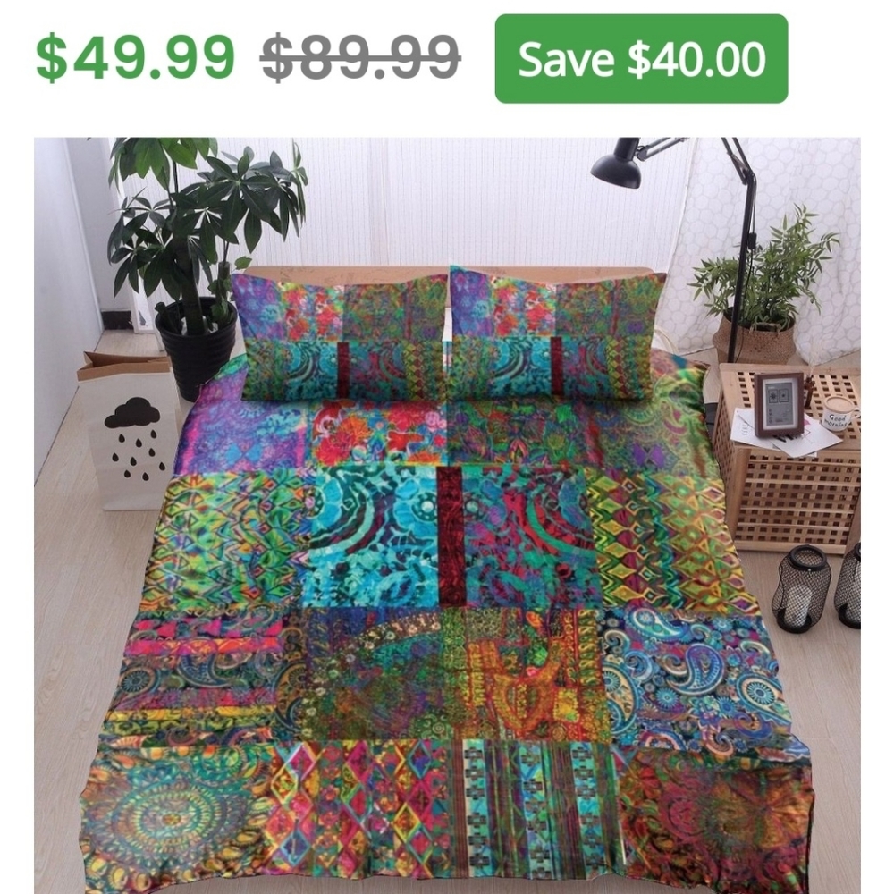 Duvet cover with shams